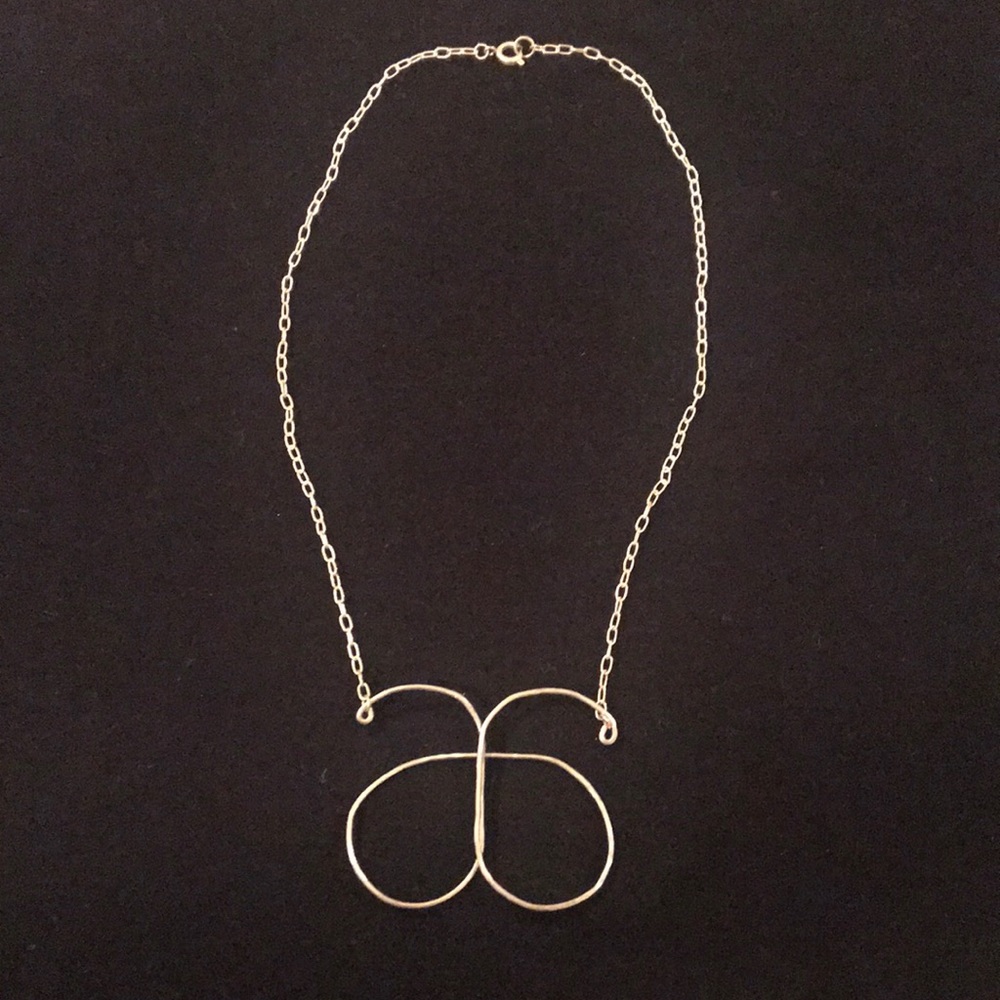 Arbonne silver logo necklace